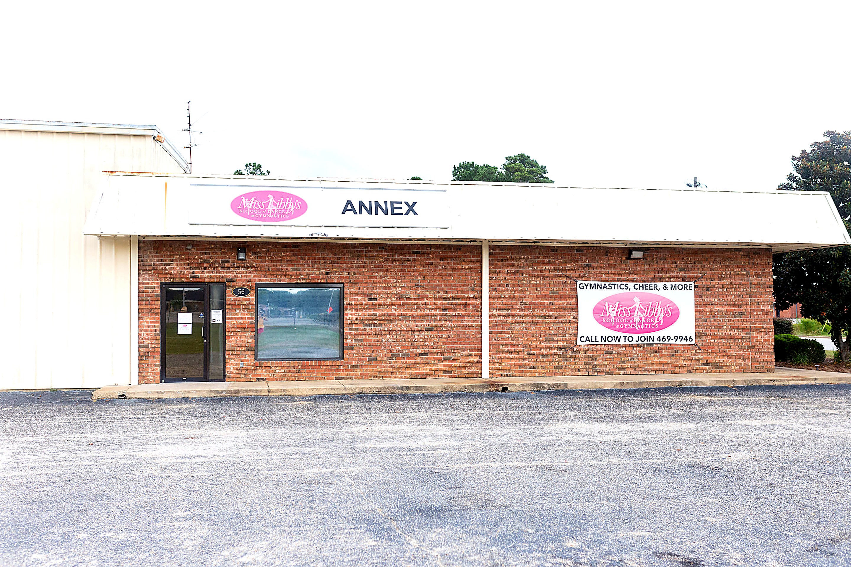 Front of the Miss Libby's Gymnastics Annex on Market Street